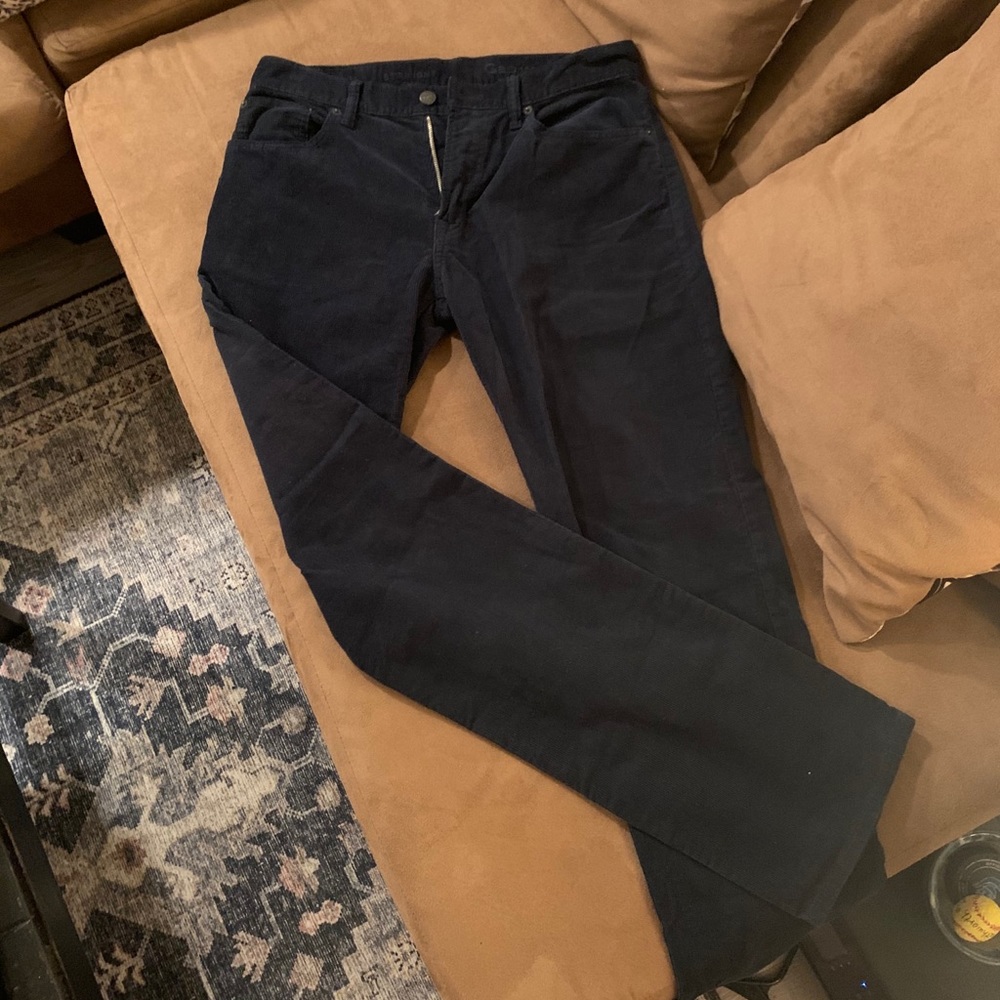 Gap Navy Corduroy High-Waisted Jeans